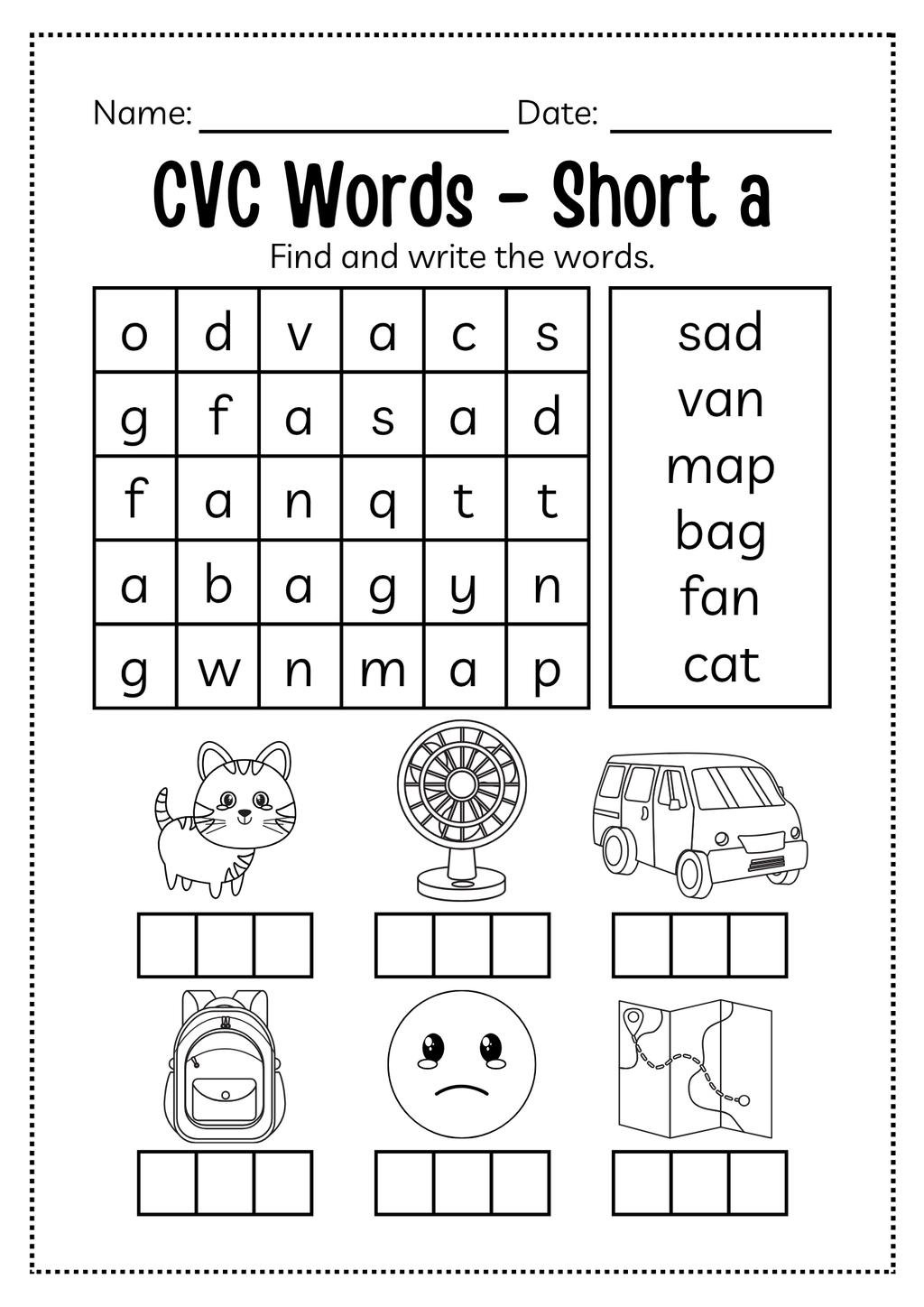 CVC Word Workbook 76 pages | Printable Phonics Activities