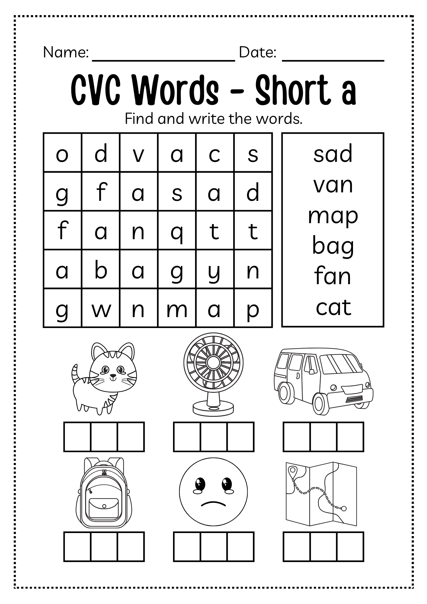 CVC Word Workbook 76 pages | Printable Phonics Activities