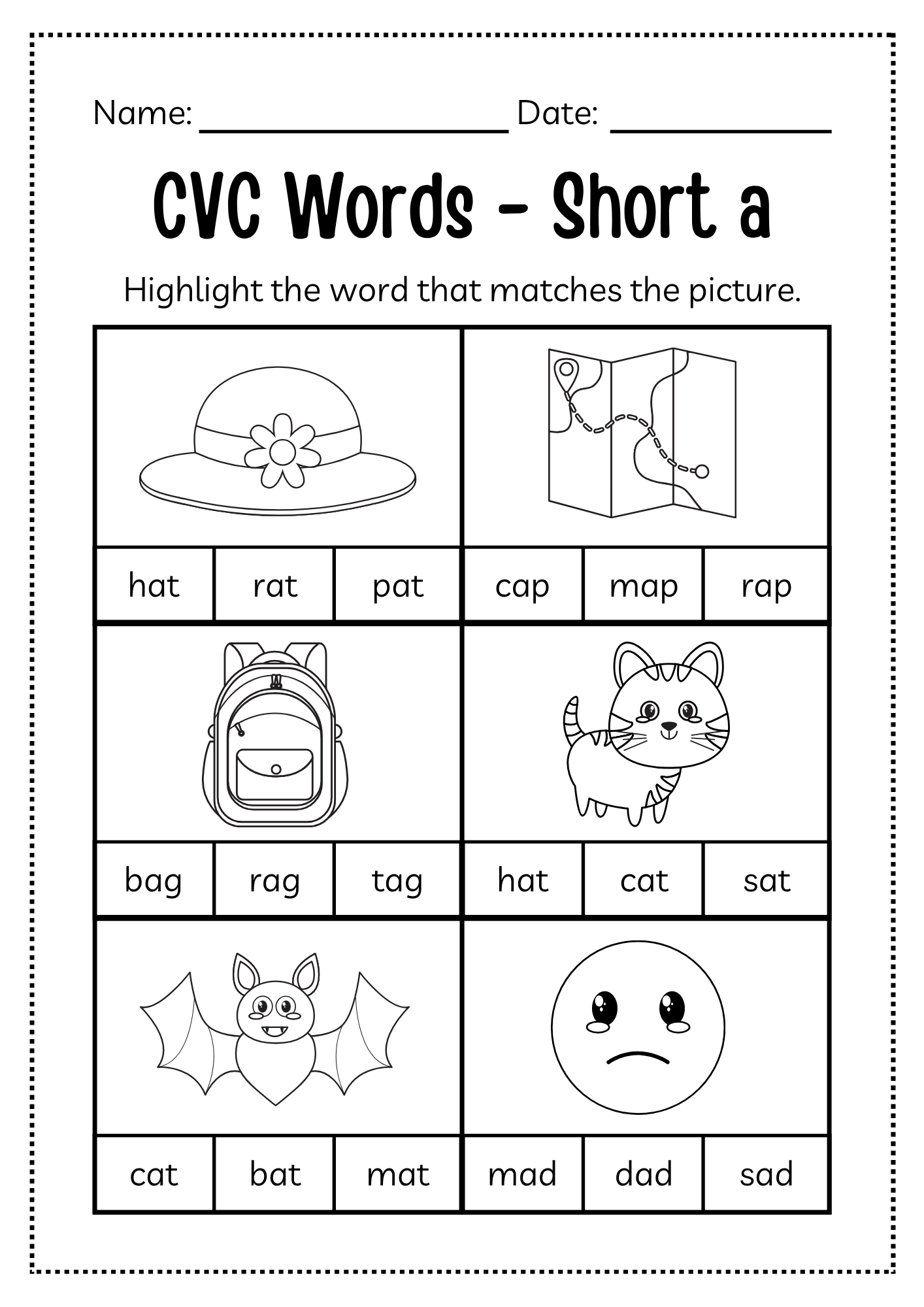 CVC Word Workbook 76 pages | Printable Phonics Activities