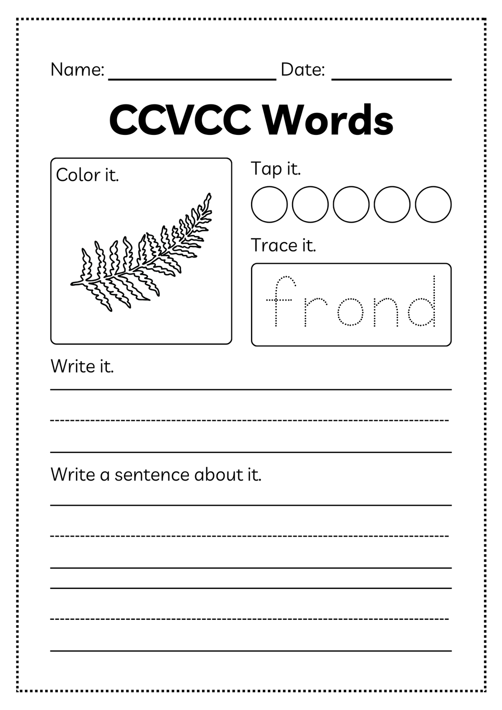 CCVCC Word Workbook 35 pages | Printable Phonics Activities
