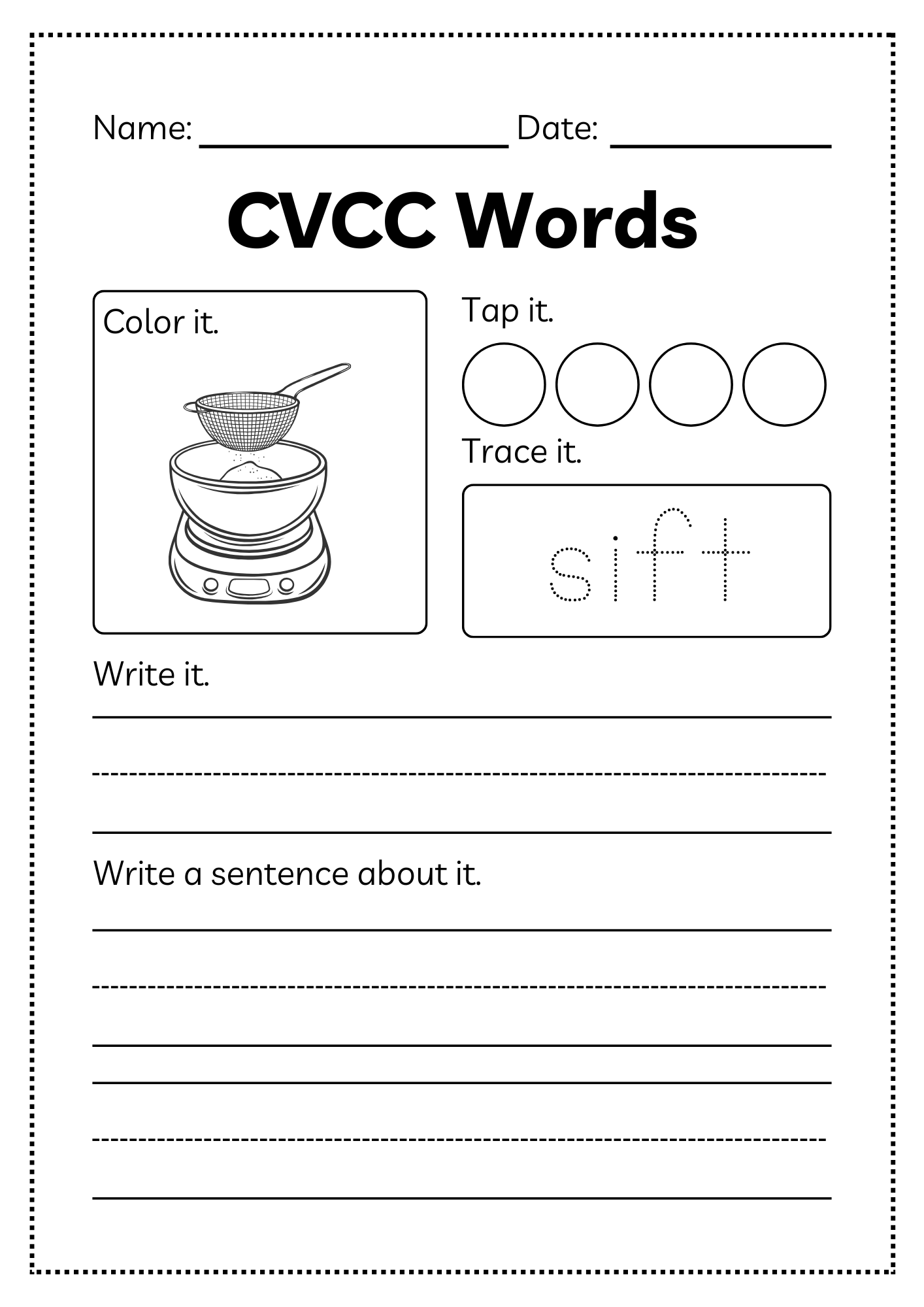 CVCC Word Workbook 46 pages | Printable Phonics Activities