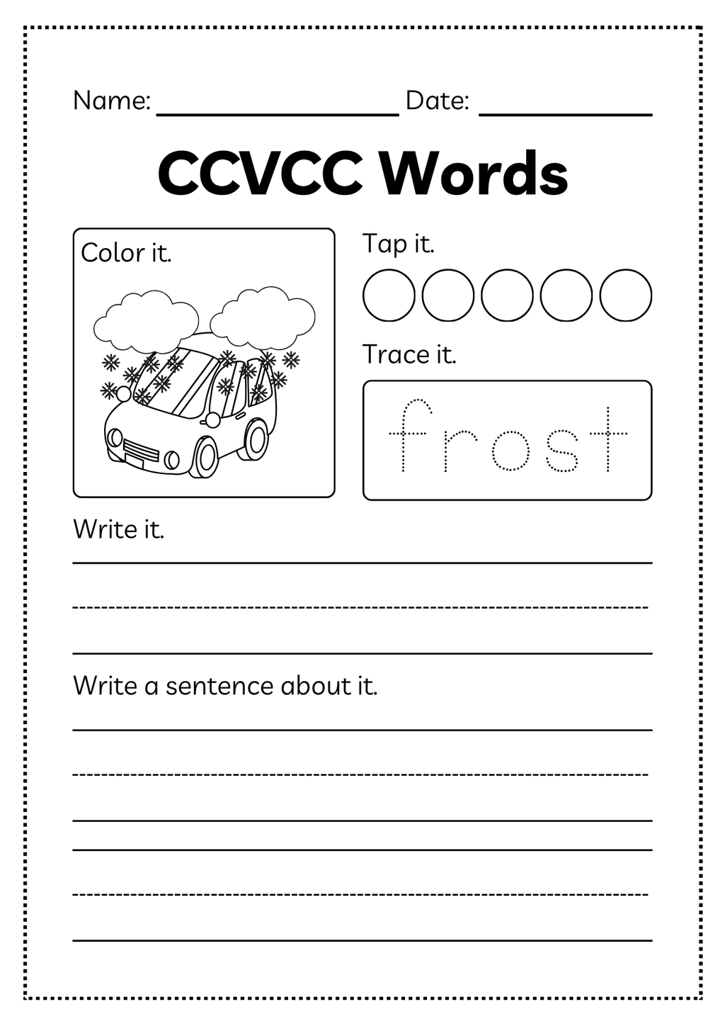 CCVCC Word Workbook 35 pages | Printable Phonics Activities