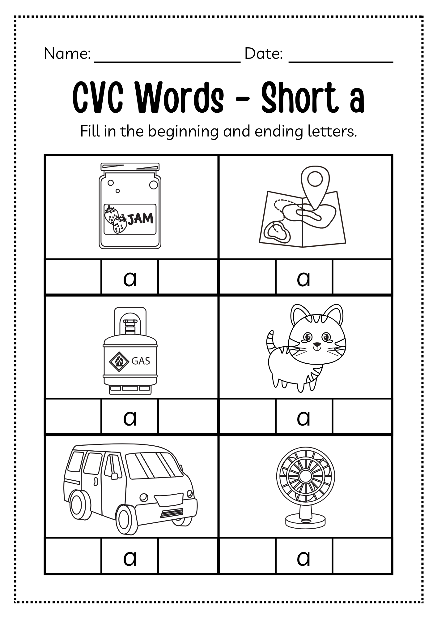 CVC Word Workbook 76 pages | Printable Phonics Activities