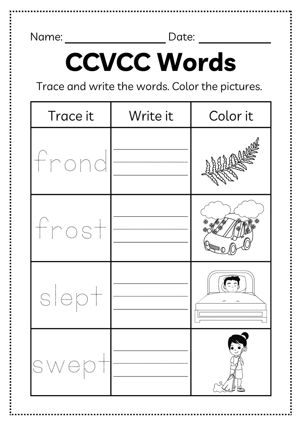 CCVCC Word Workbook 35 pages | Printable Phonics Activities