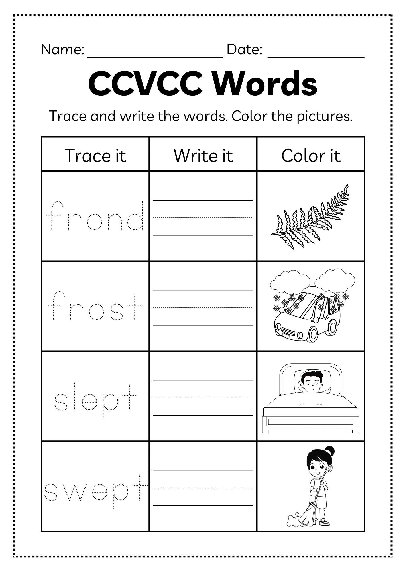 CCVCC Word Workbook 35 pages | Printable Phonics Activities