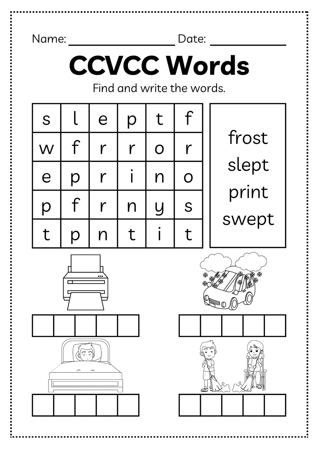 CCVCC Word Workbook 35 pages | Printable Phonics Activities