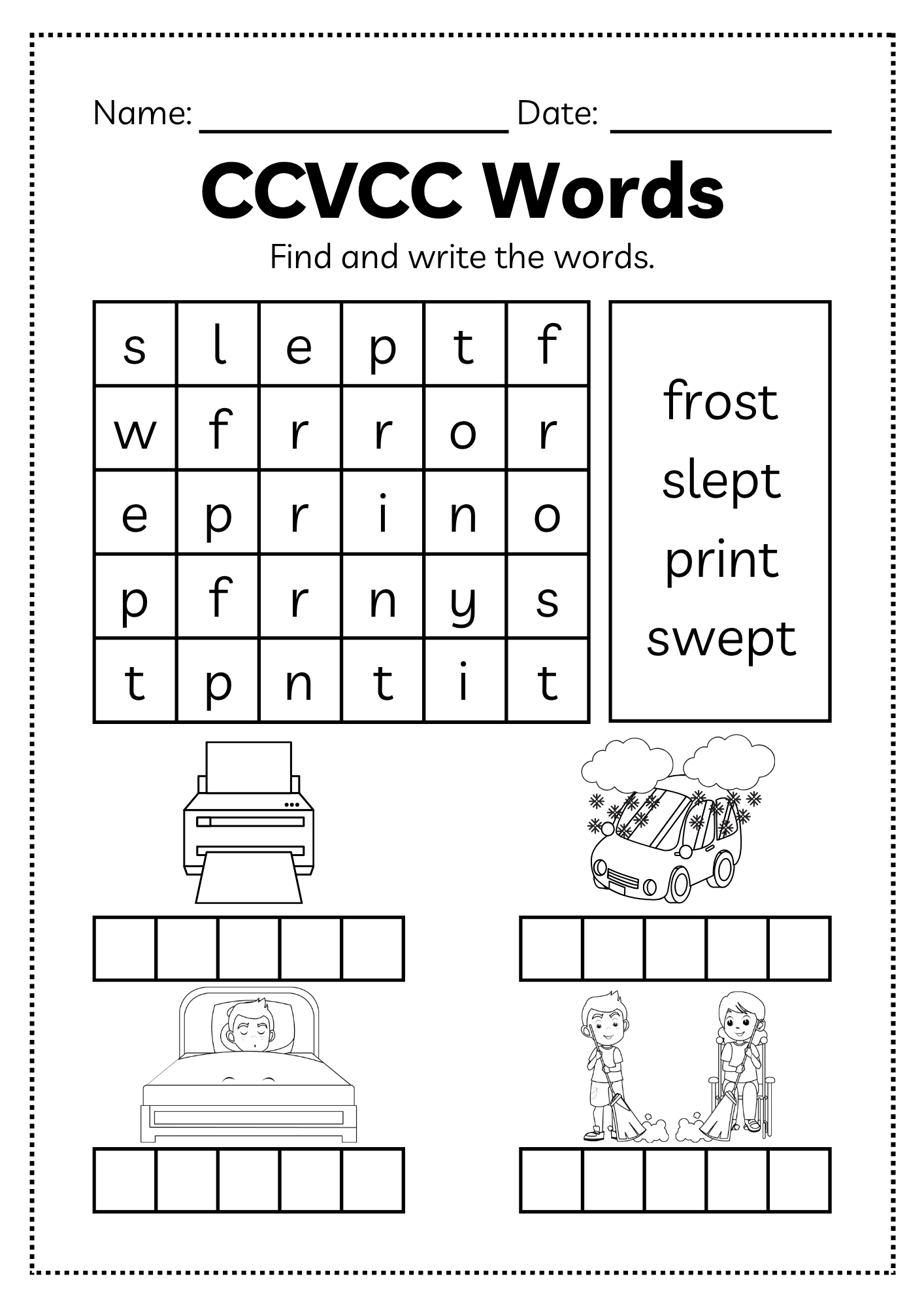 CCVCC Word Workbook 35 pages | Printable Phonics Activities