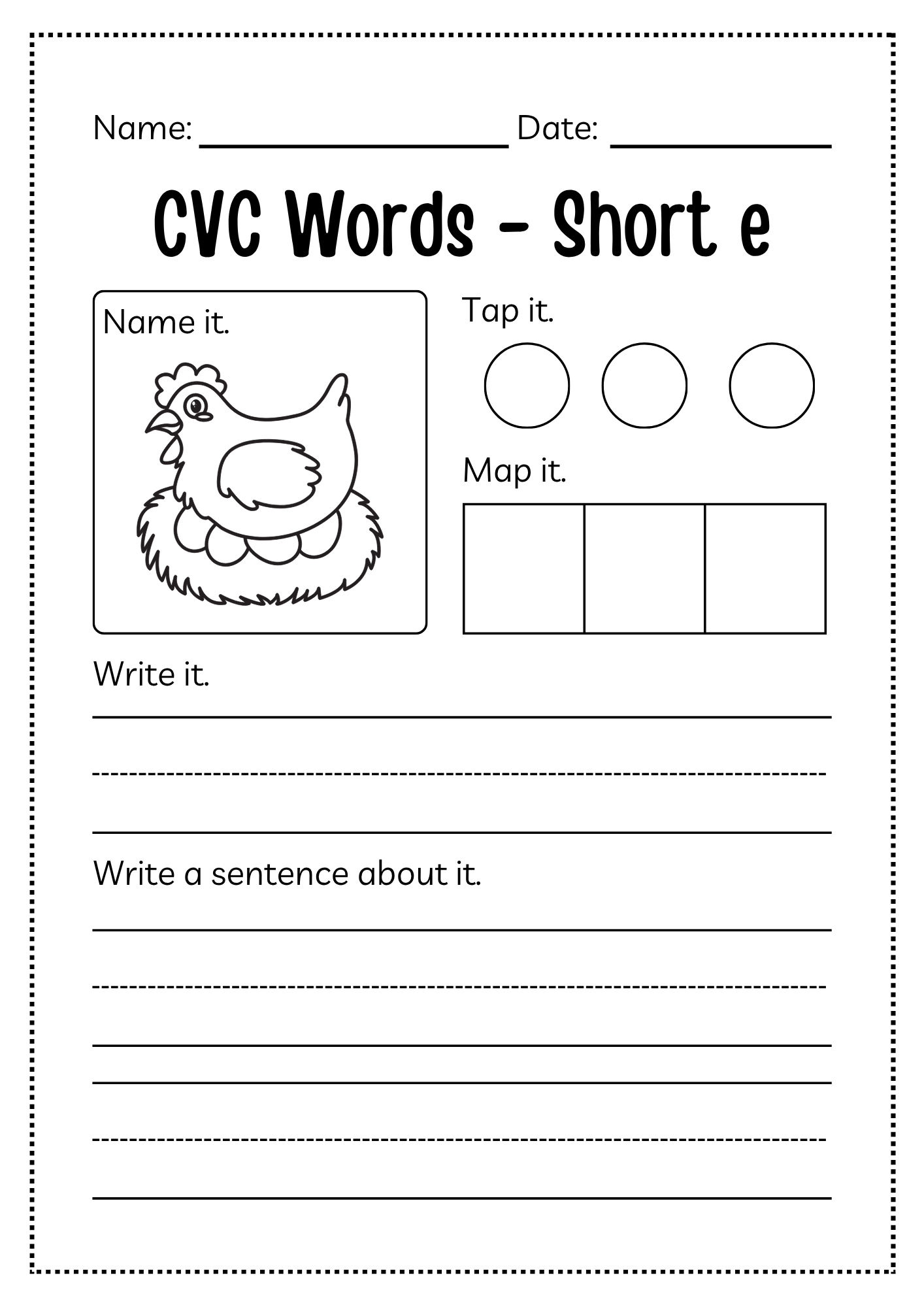 CVC Word Workbook 76 pages | Printable Phonics Activities