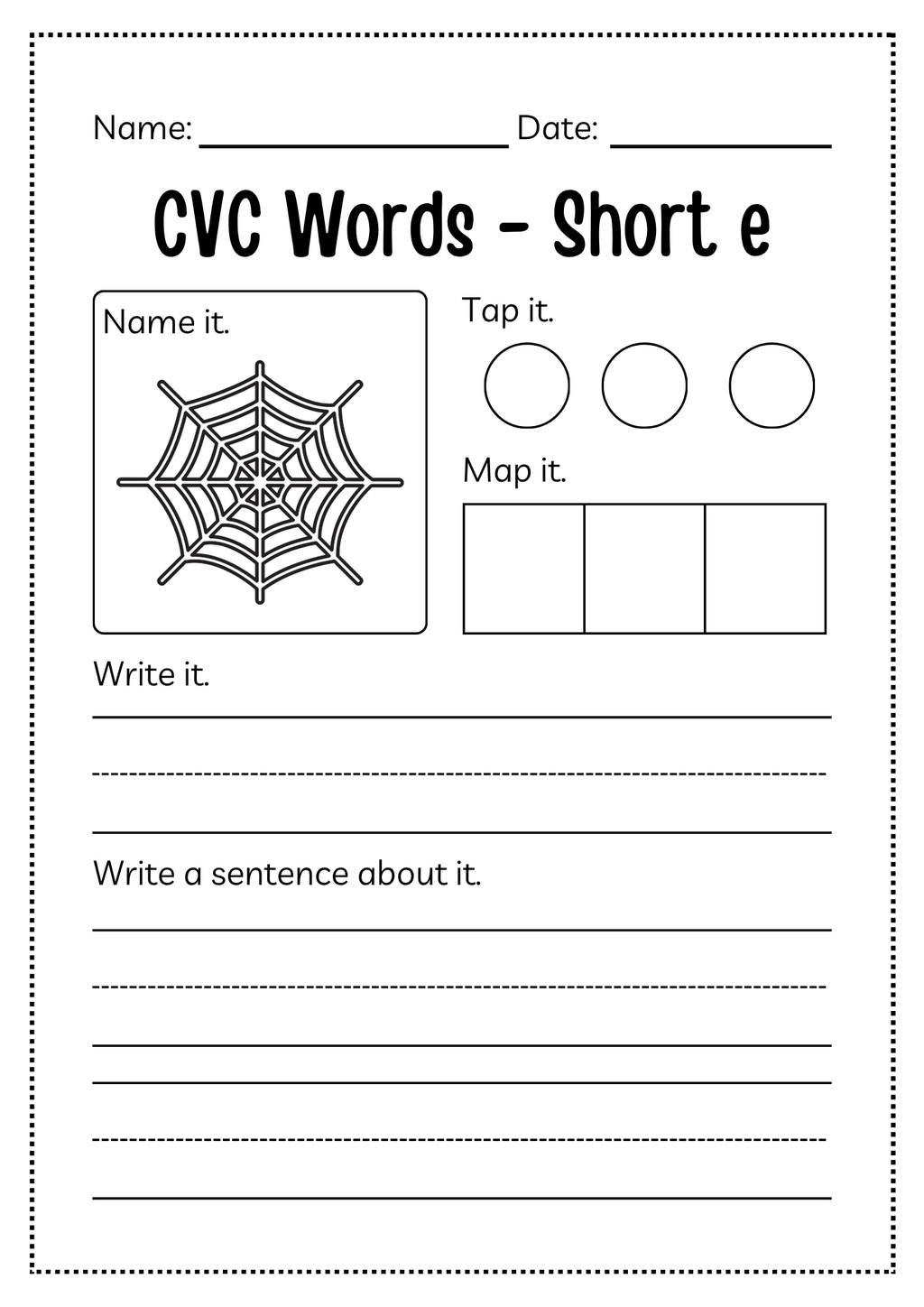 CVC Word Workbook 76 pages | Printable Phonics Activities