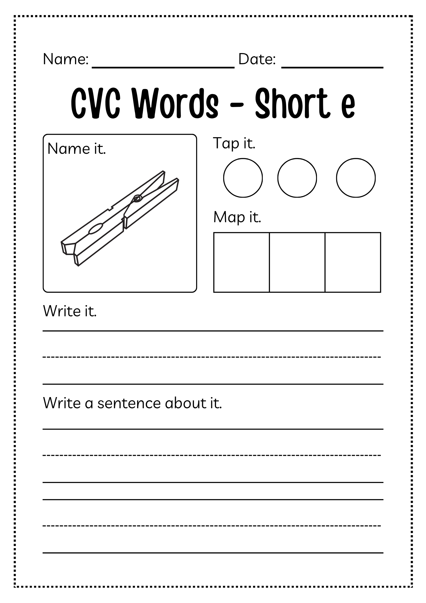 CVC Word Workbook 76 pages | Printable Phonics Activities