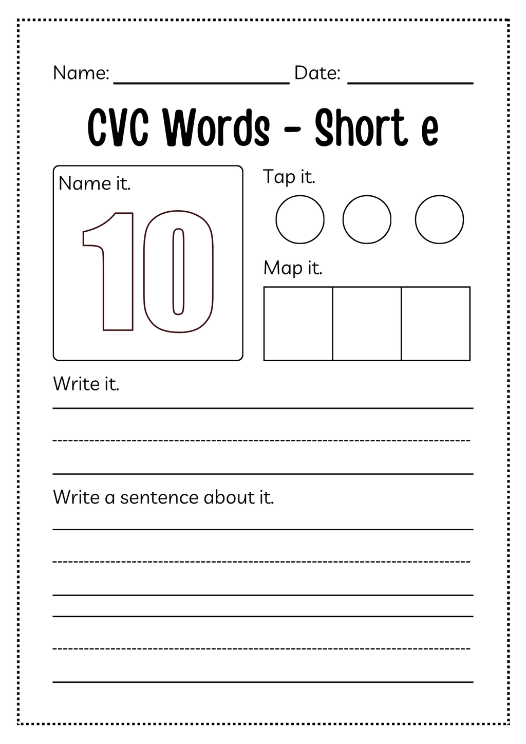 CVC Word Workbook 76 pages | Printable Phonics Activities