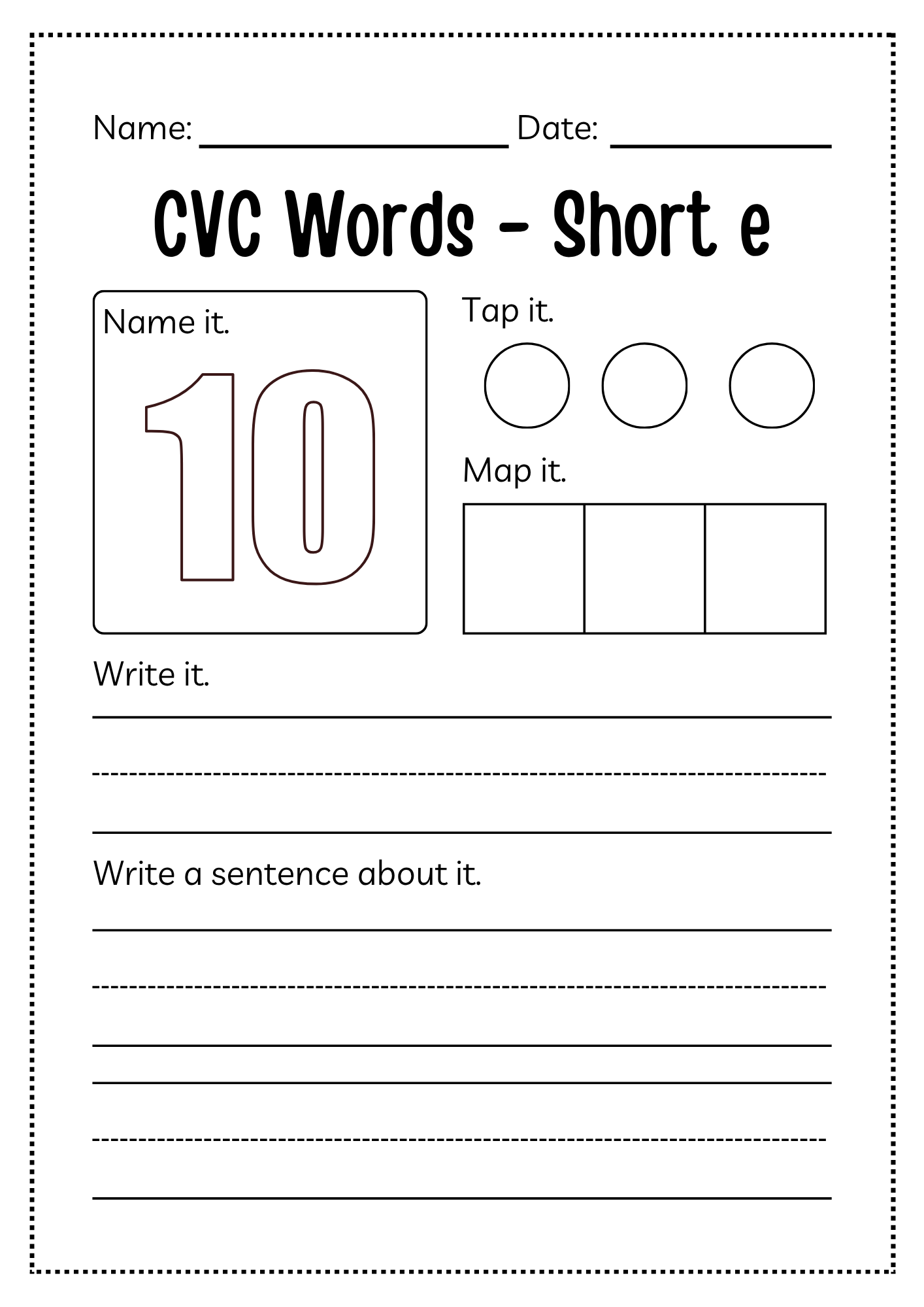CVC Word Workbook 76 pages | Printable Phonics Activities