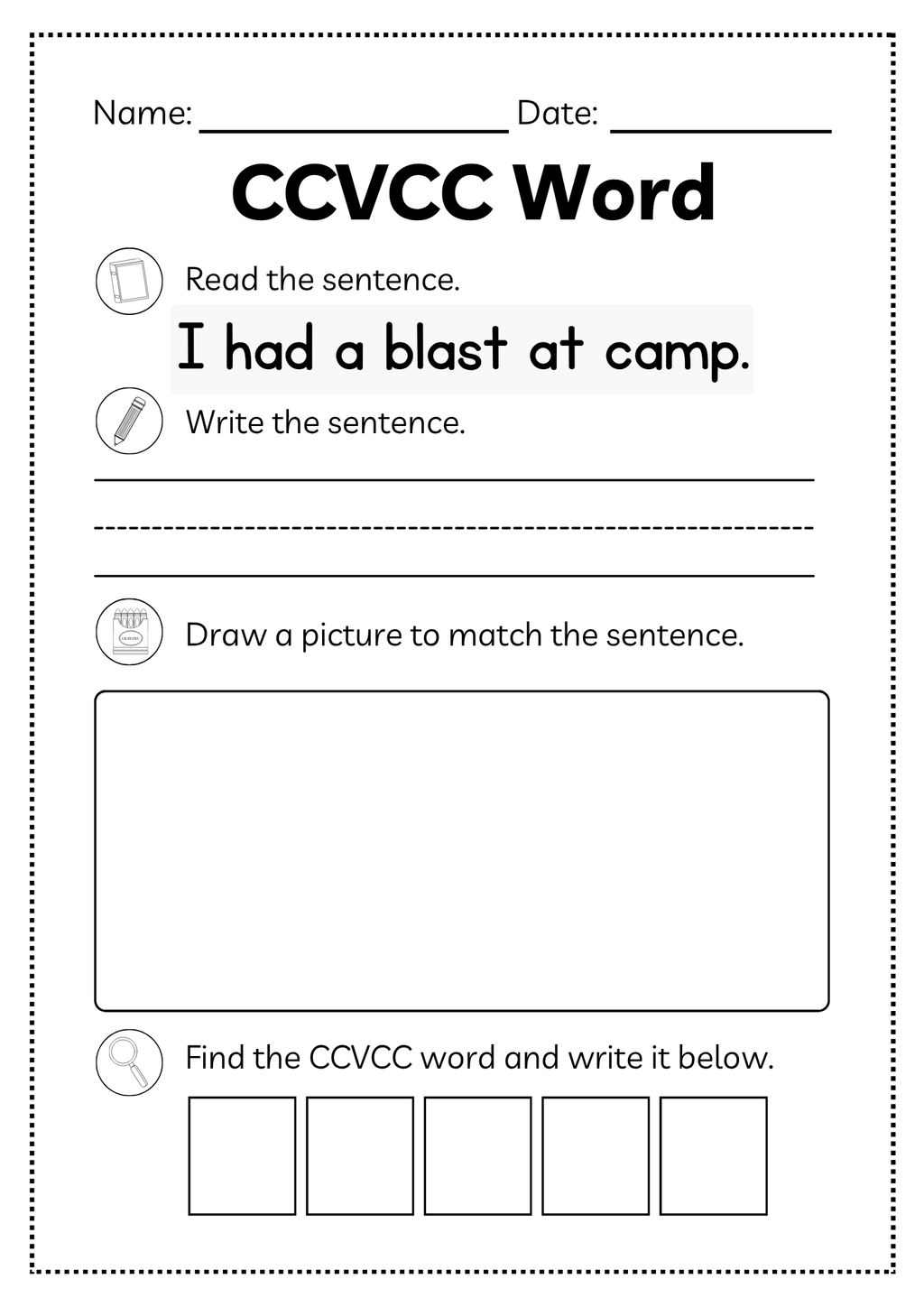 CCVCC Word Workbook 35 pages | Printable Phonics Activities