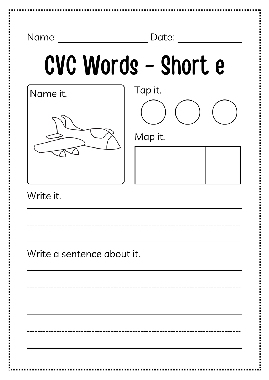 CVC Word Workbook 76 pages | Printable Phonics Activities