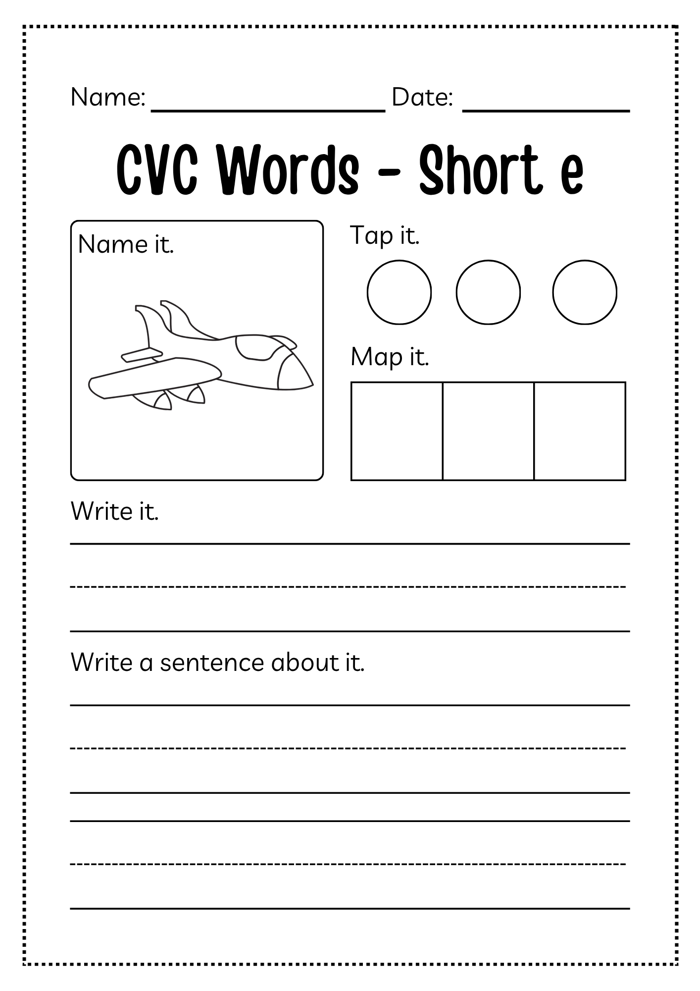 CVC Word Workbook 76 pages | Printable Phonics Activities
