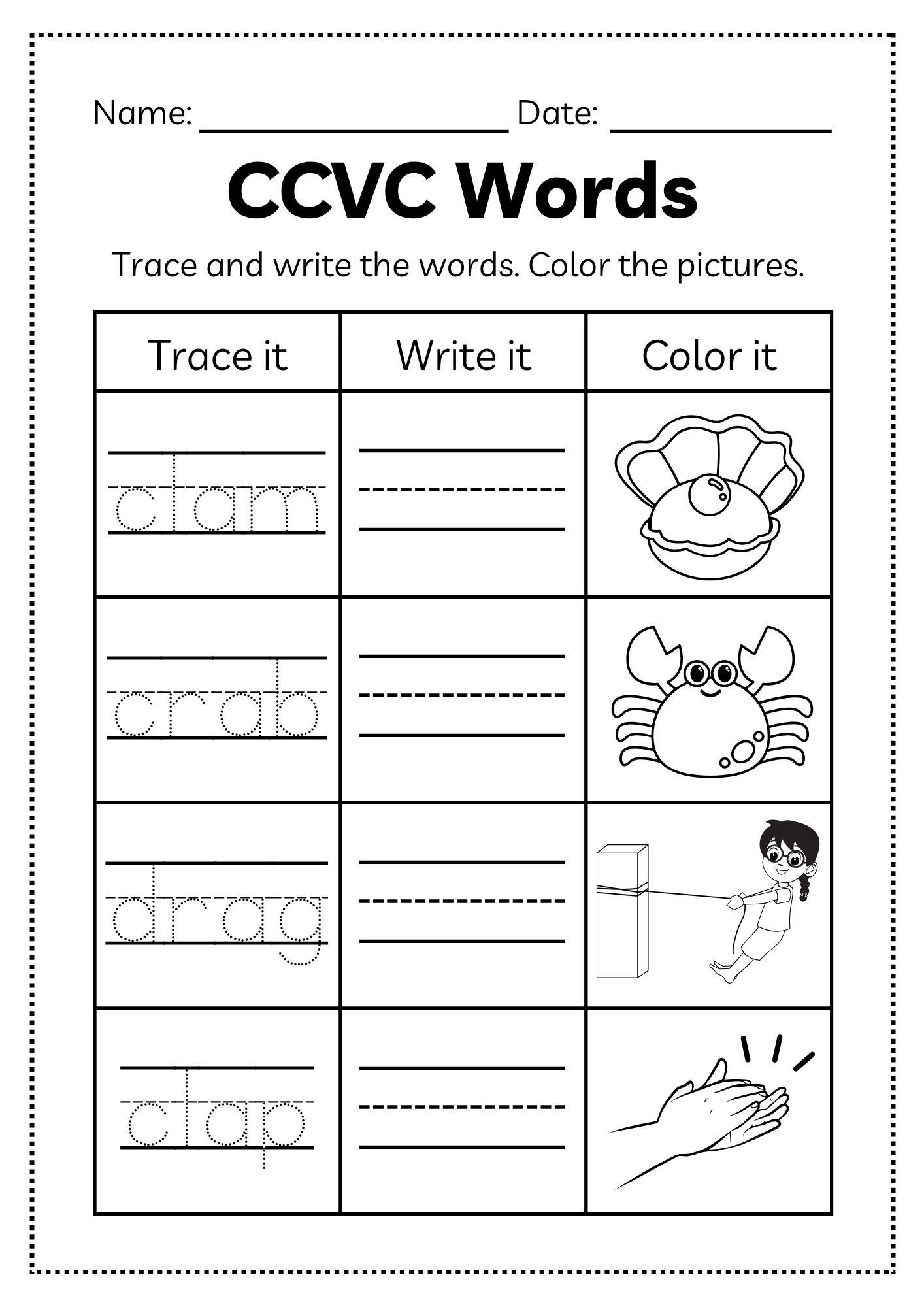 CCVC Word Workbook 53 pages | Printable Phonics Activities