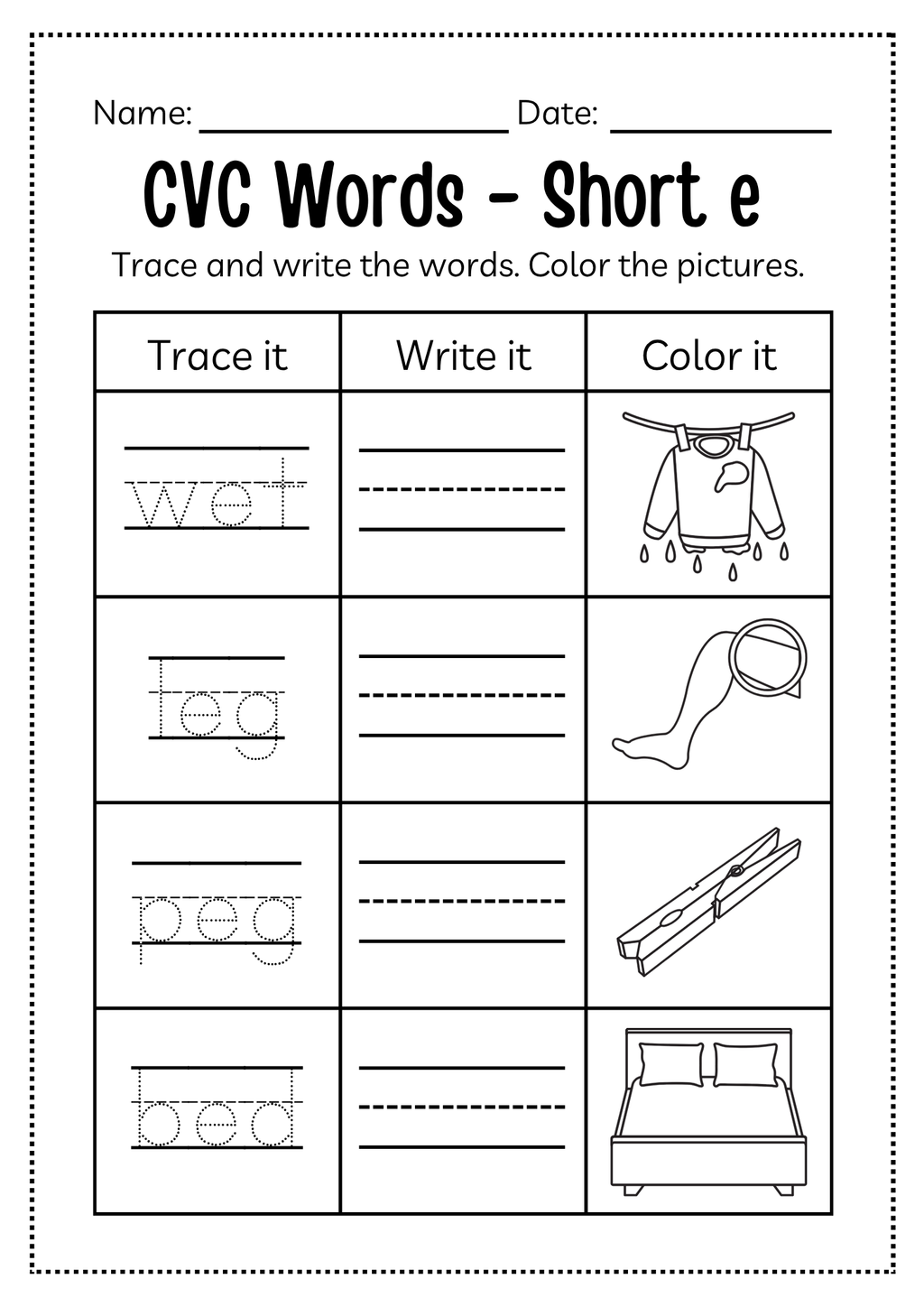 CVC Word Workbook 76 pages | Printable Phonics Activities