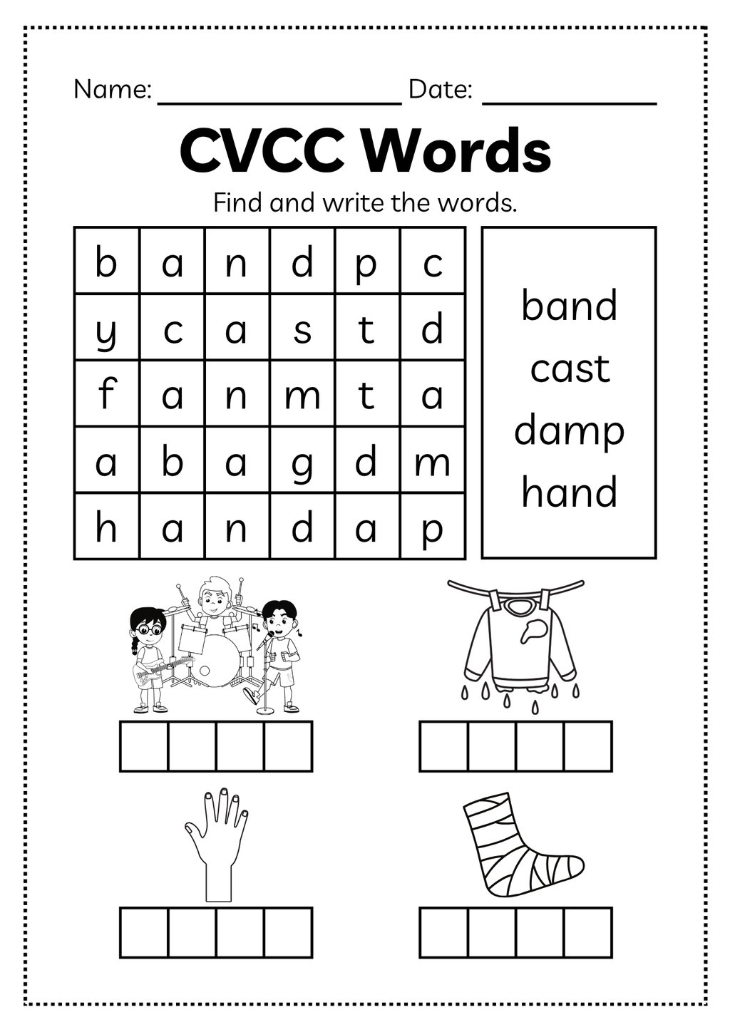 CVCC Word Workbook 46 pages | Printable Phonics Activities