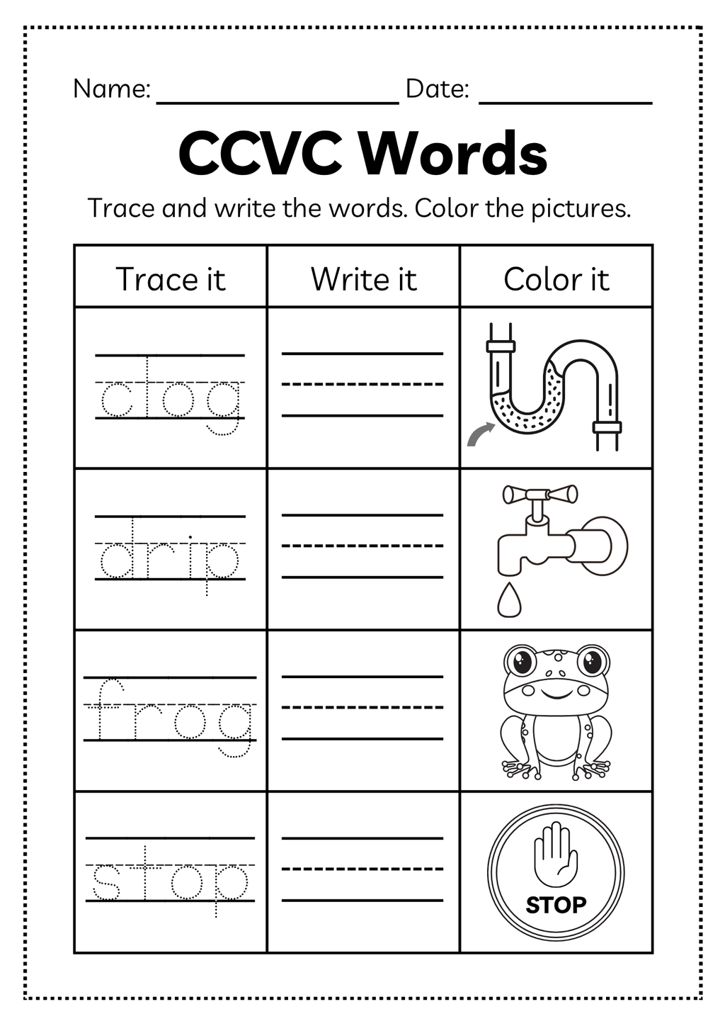 CCVC Word Workbook 53 pages | Printable Phonics Activities