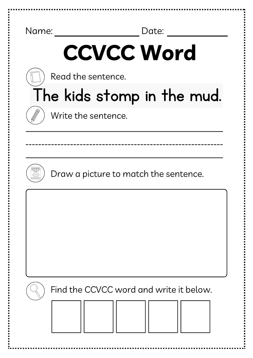 CCVCC Word Workbook 35 pages | Printable Phonics Activities