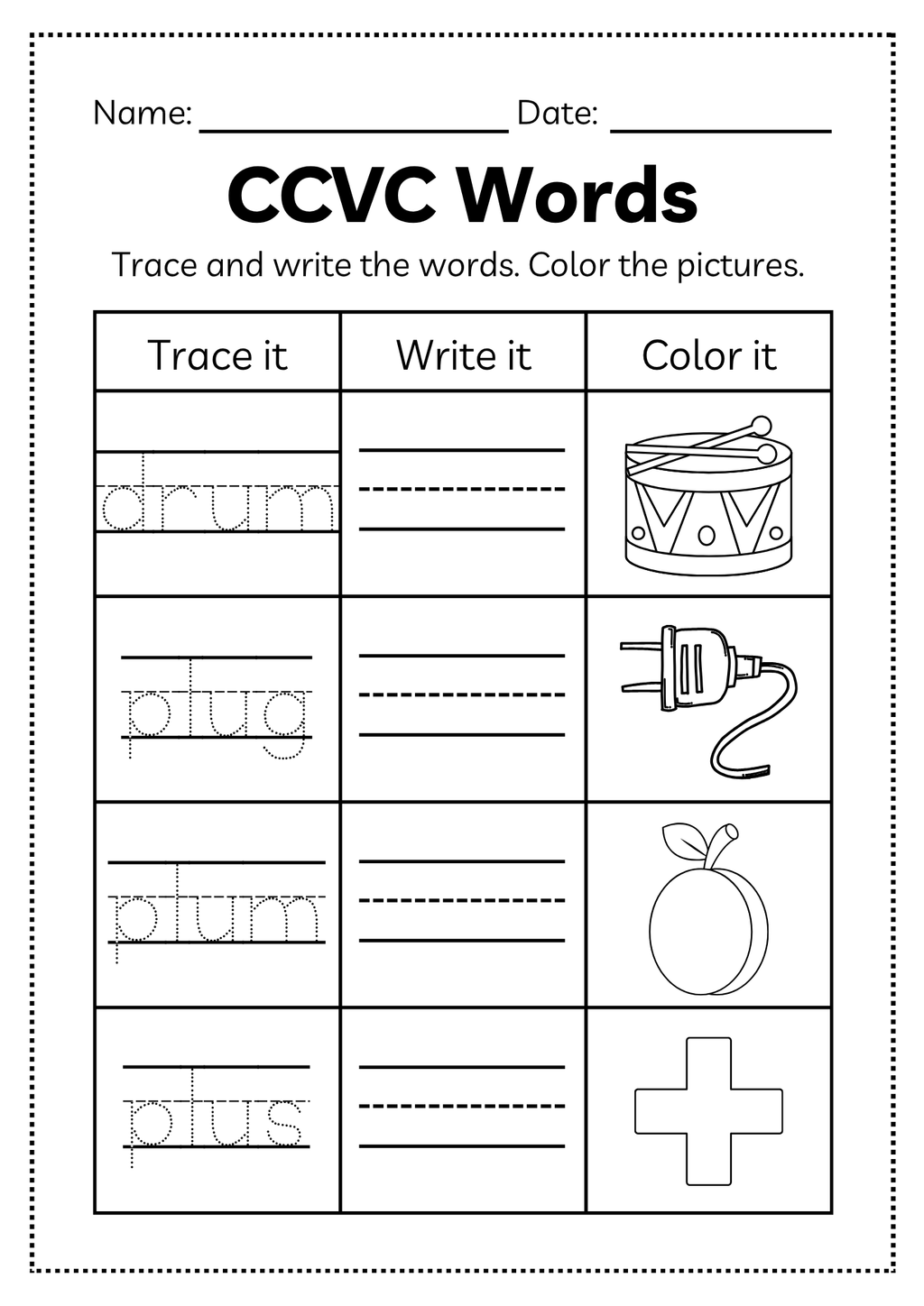CCVC Word Workbook 53 pages | Printable Phonics Activities