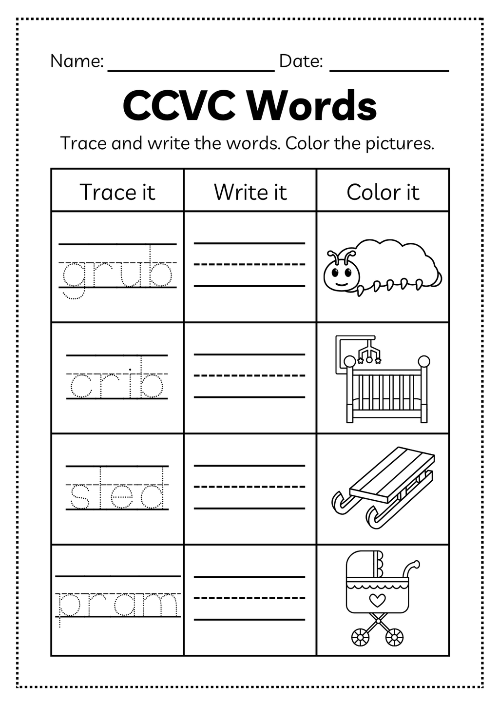 CCVC Word Workbook 53 pages | Printable Phonics Activities