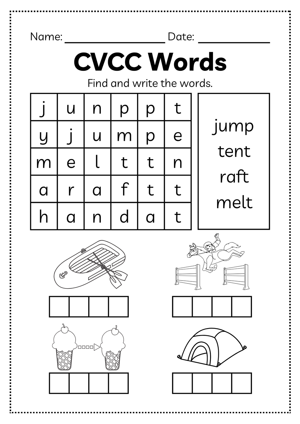 CVCC Word Workbook 46 pages | Printable Phonics Activities