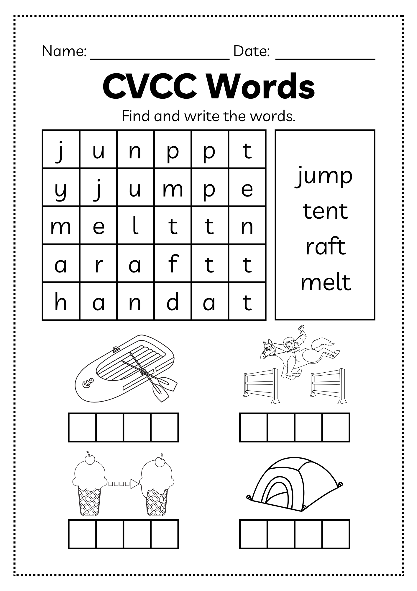 CVCC Word Workbook 46 pages | Printable Phonics Activities