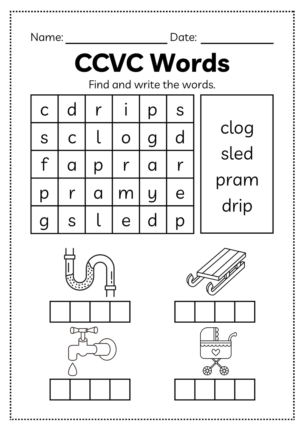 CCVC Word Workbook 53 pages | Printable Phonics Activities