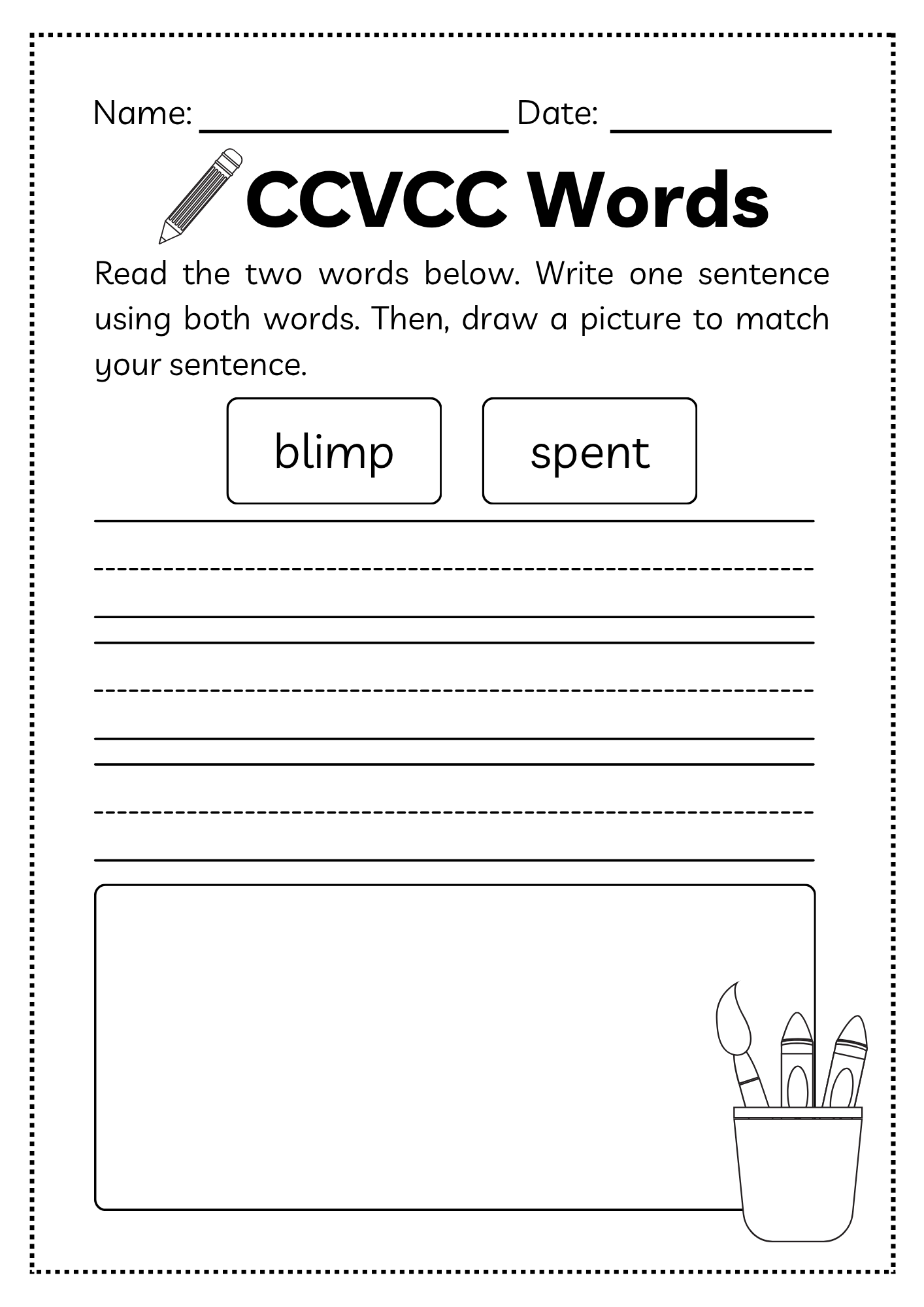 CCVCC Word Workbook 35 pages | Printable Phonics Activities