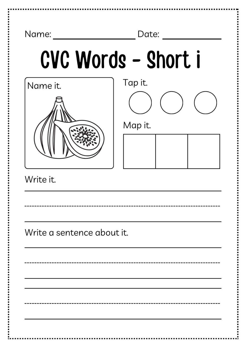 CVC Word Workbook 76 pages | Printable Phonics Activities