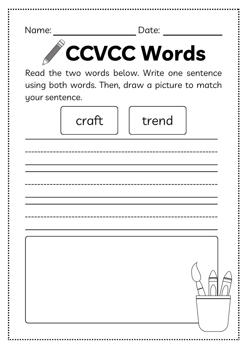 CCVCC Word Workbook 35 pages | Printable Phonics Activities