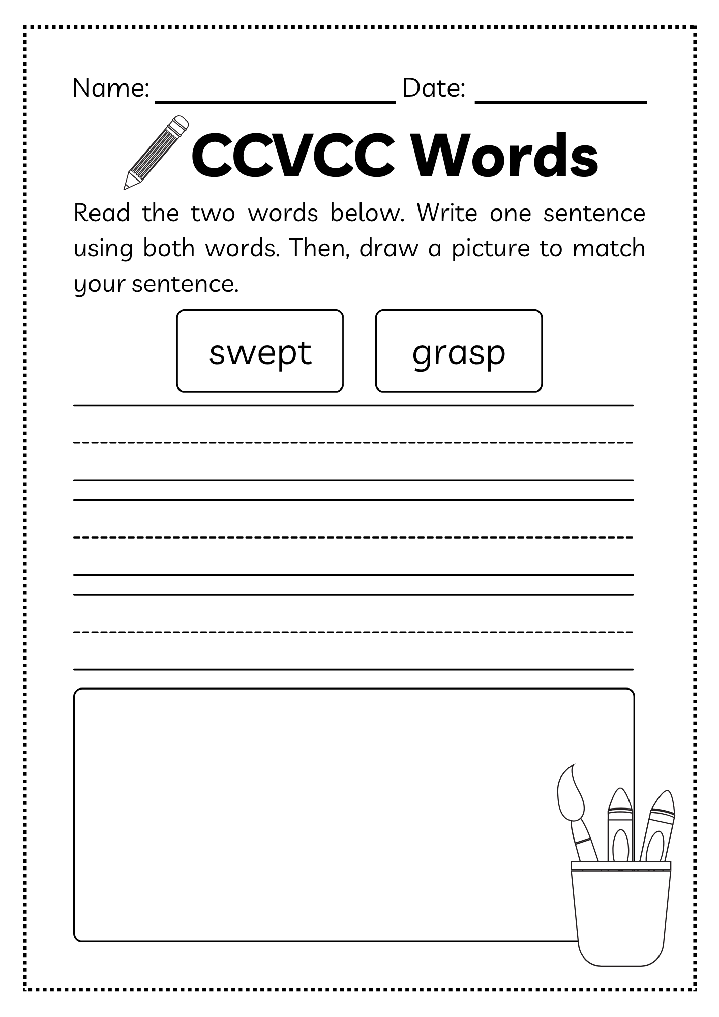 CCVCC Word Workbook 35 pages | Printable Phonics Activities