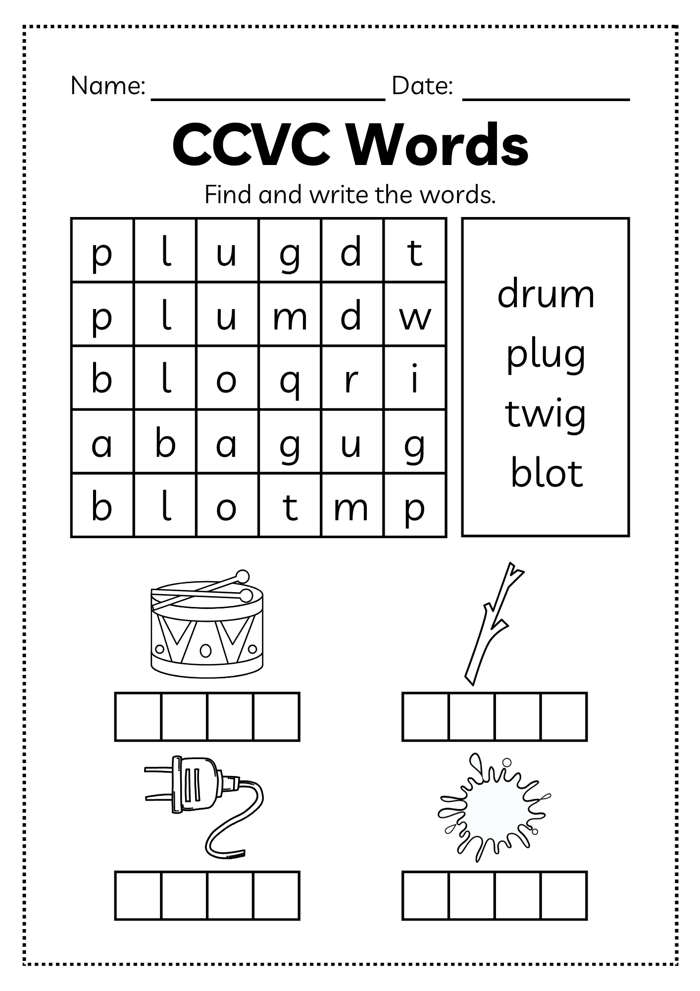 CCVC Word Workbook 53 pages | Printable Phonics Activities