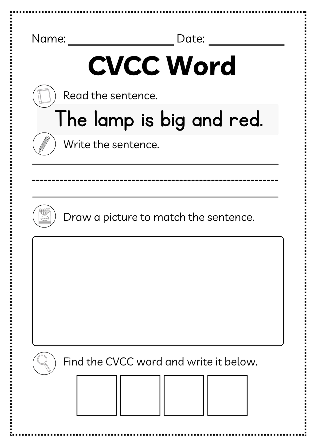 CVCC Word Workbook 46 pages | Printable Phonics Activities