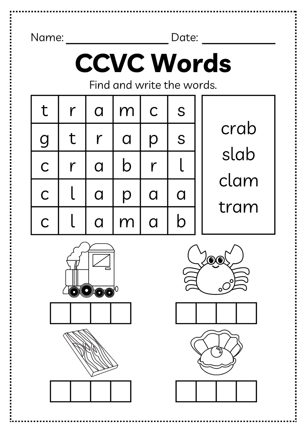 CCVC Word Workbook 53 pages | Printable Phonics Activities