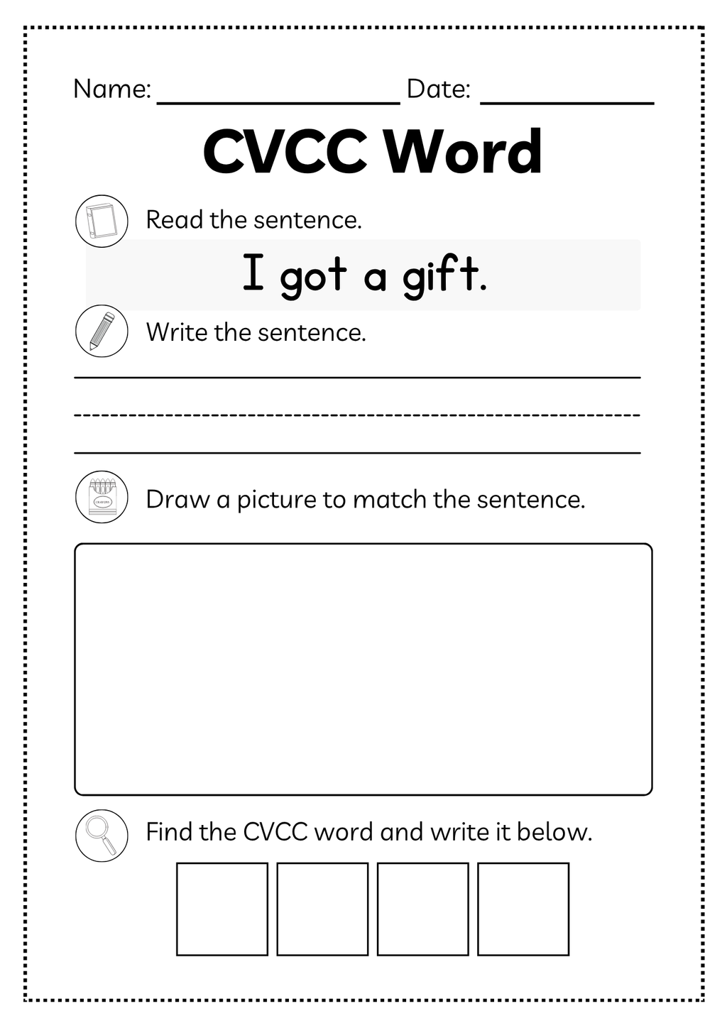 CVCC Word Workbook 46 pages | Printable Phonics Activities