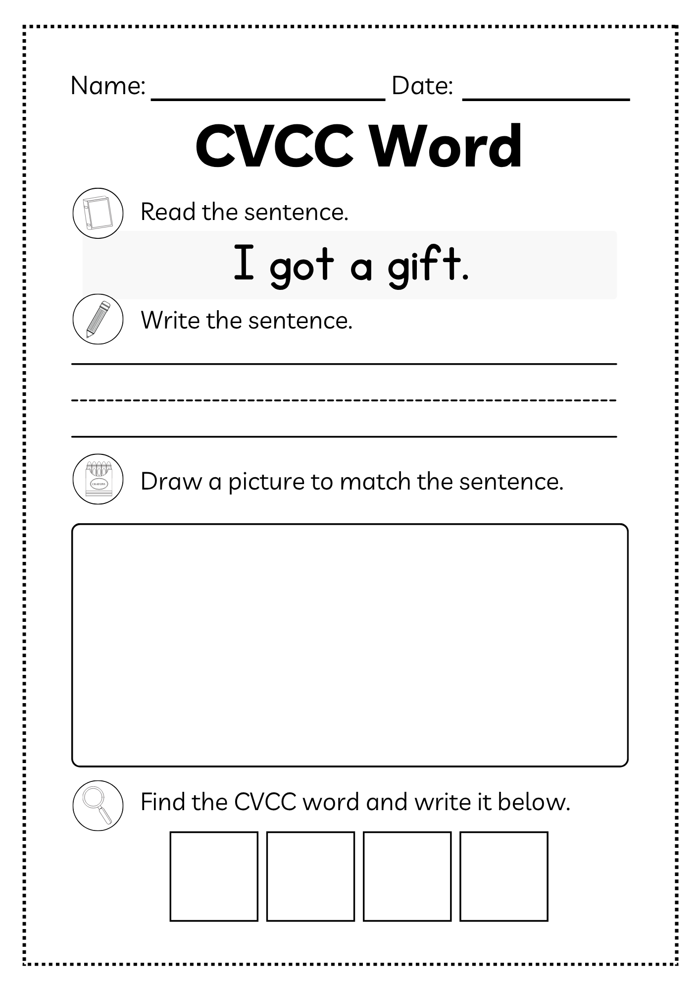 CVCC Word Workbook 46 pages | Printable Phonics Activities