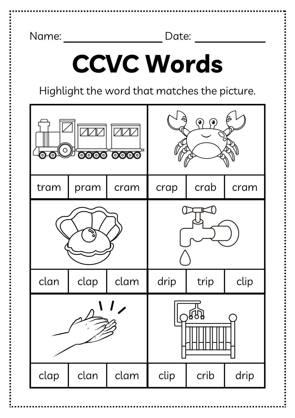 CCVC Word Workbook 53 pages | Printable Phonics Activities