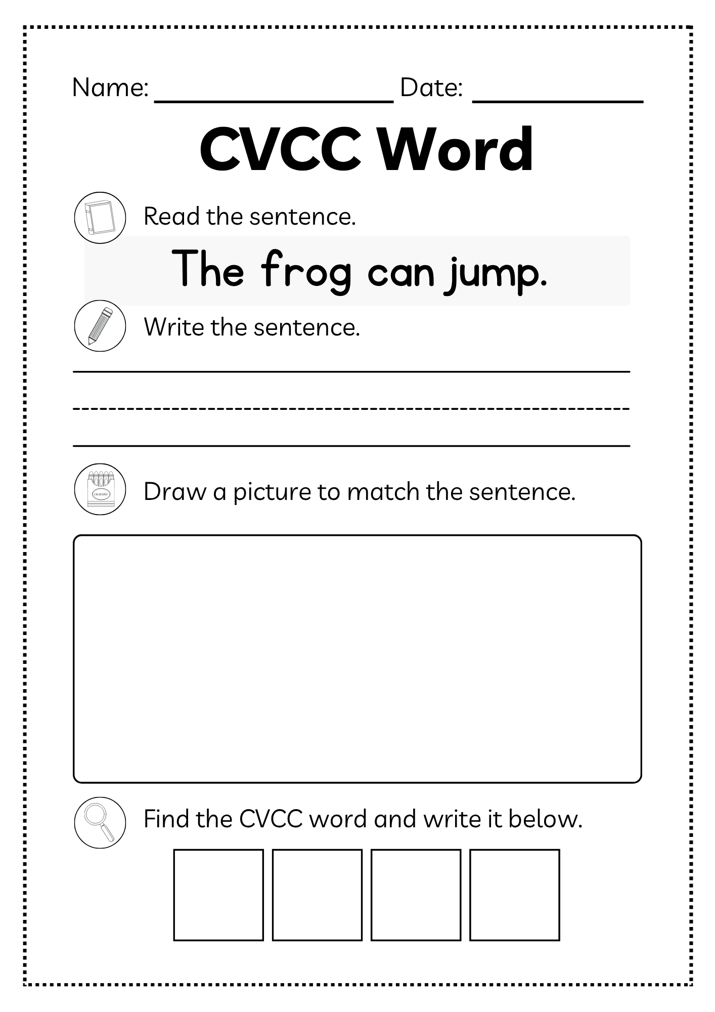 CVCC Word Workbook 46 pages | Printable Phonics Activities
