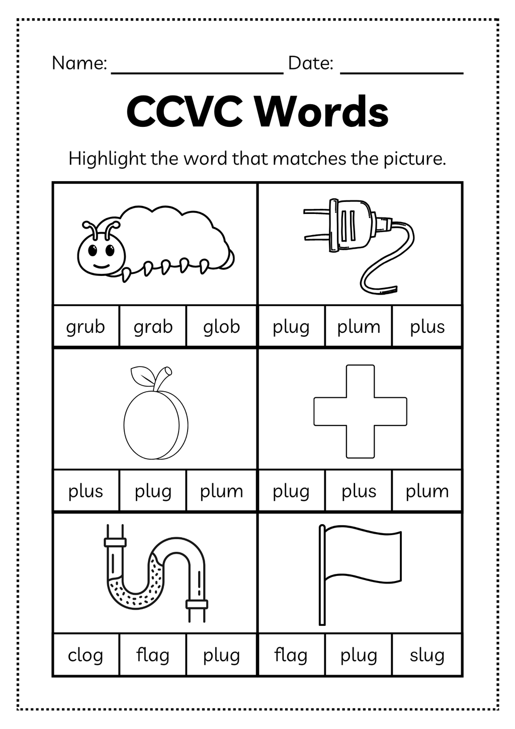 CCVC Word Workbook 53 pages | Printable Phonics Activities
