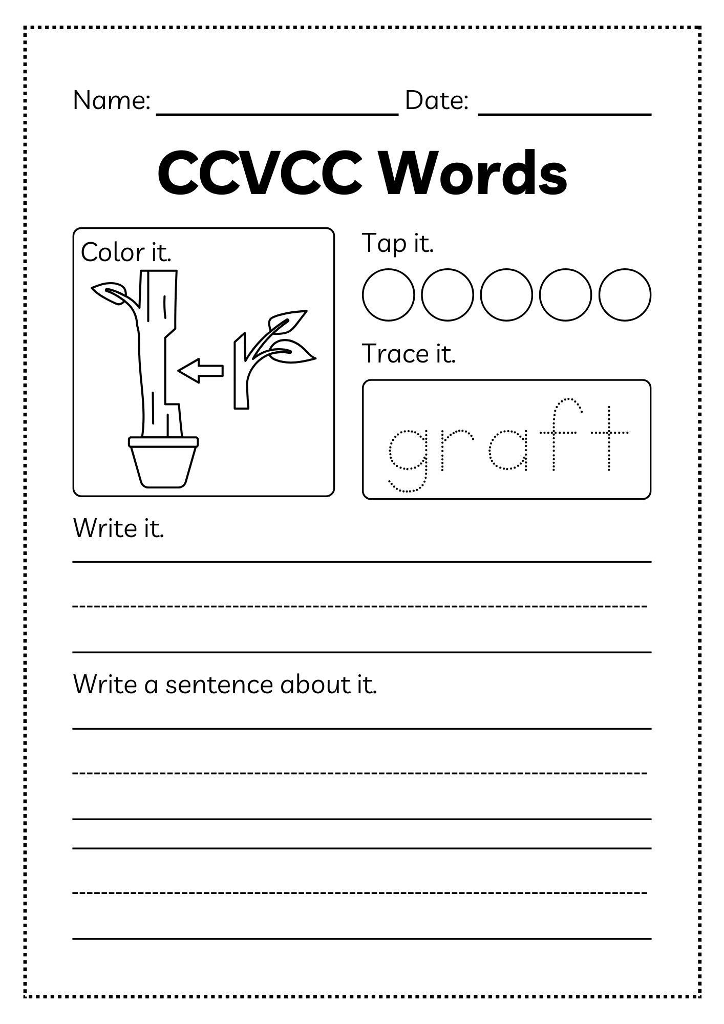CCVCC Word Workbook 35 pages | Printable Phonics Activities