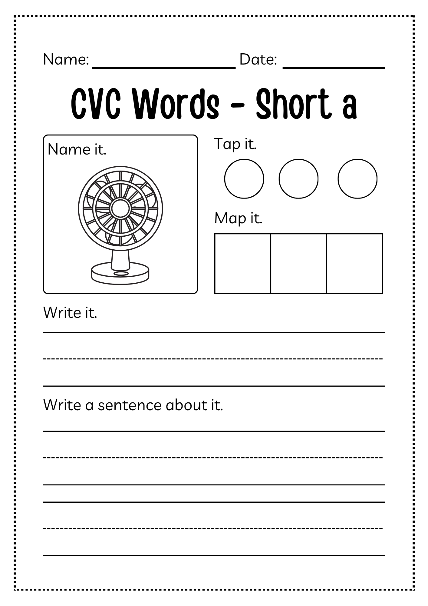 CVC Word Workbook 76 pages | Printable Phonics Activities