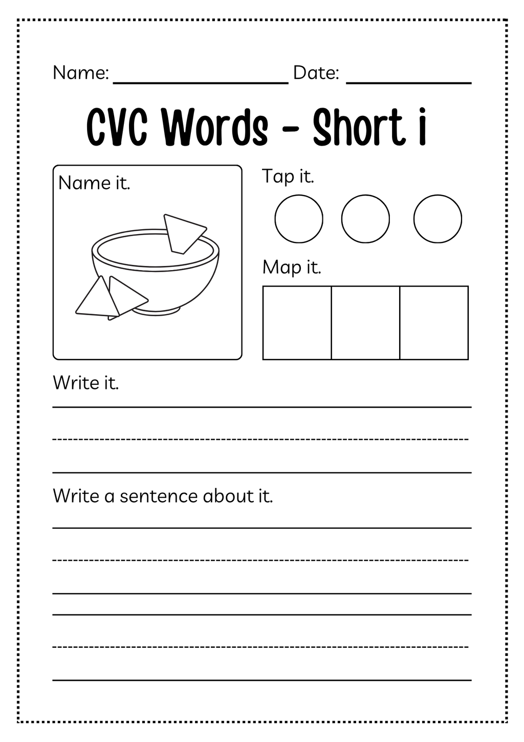 CVC Word Workbook 76 pages | Printable Phonics Activities