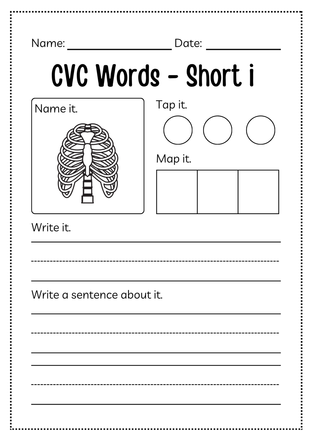 CVC Word Workbook 76 pages | Printable Phonics Activities