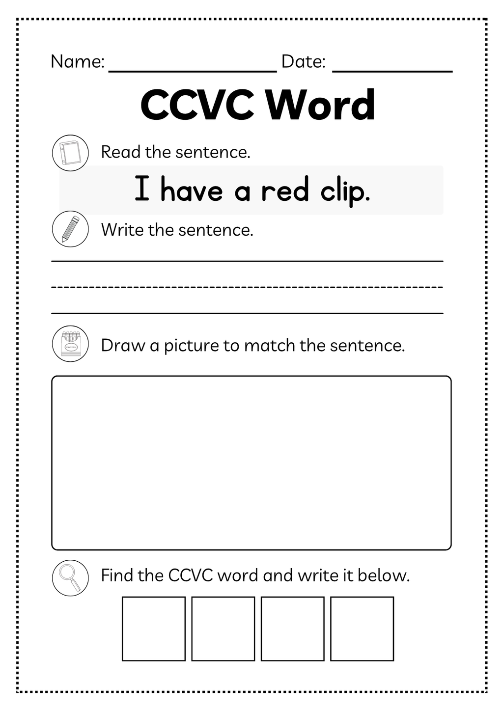 CCVC Word Workbook 53 pages | Printable Phonics Activities