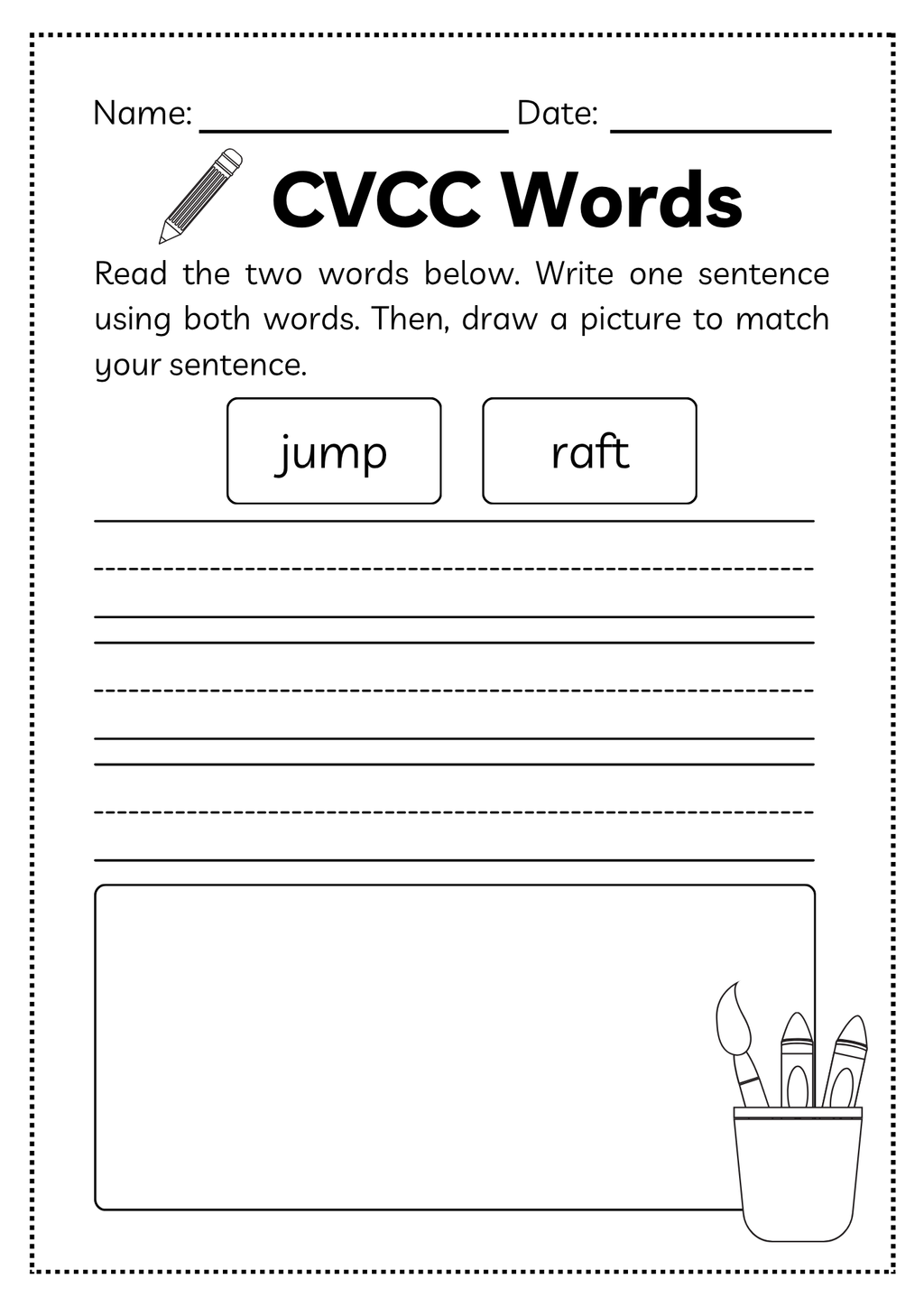 CVCC Word Workbook 46 pages | Printable Phonics Activities