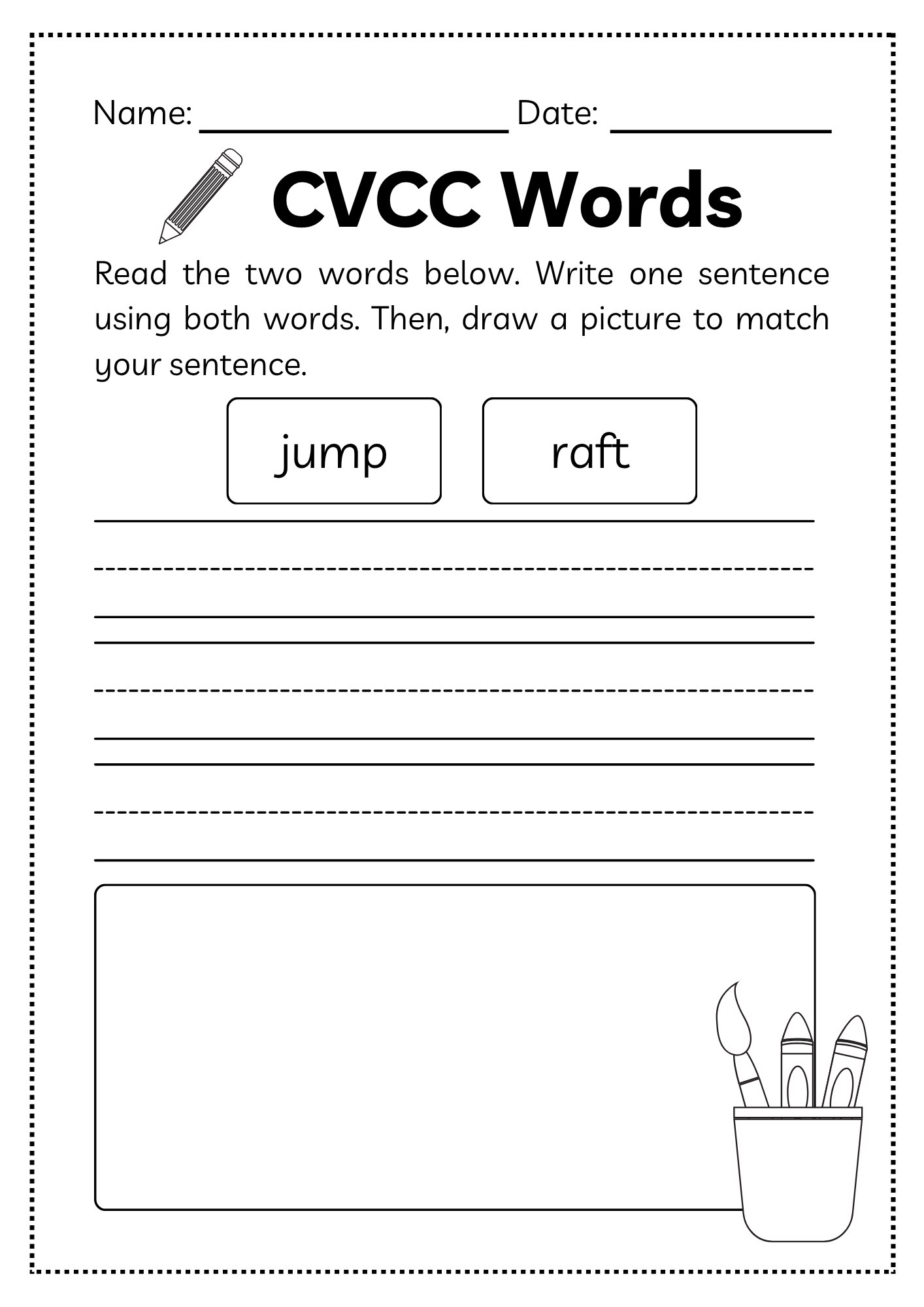 CVCC Word Workbook 46 pages | Printable Phonics Activities