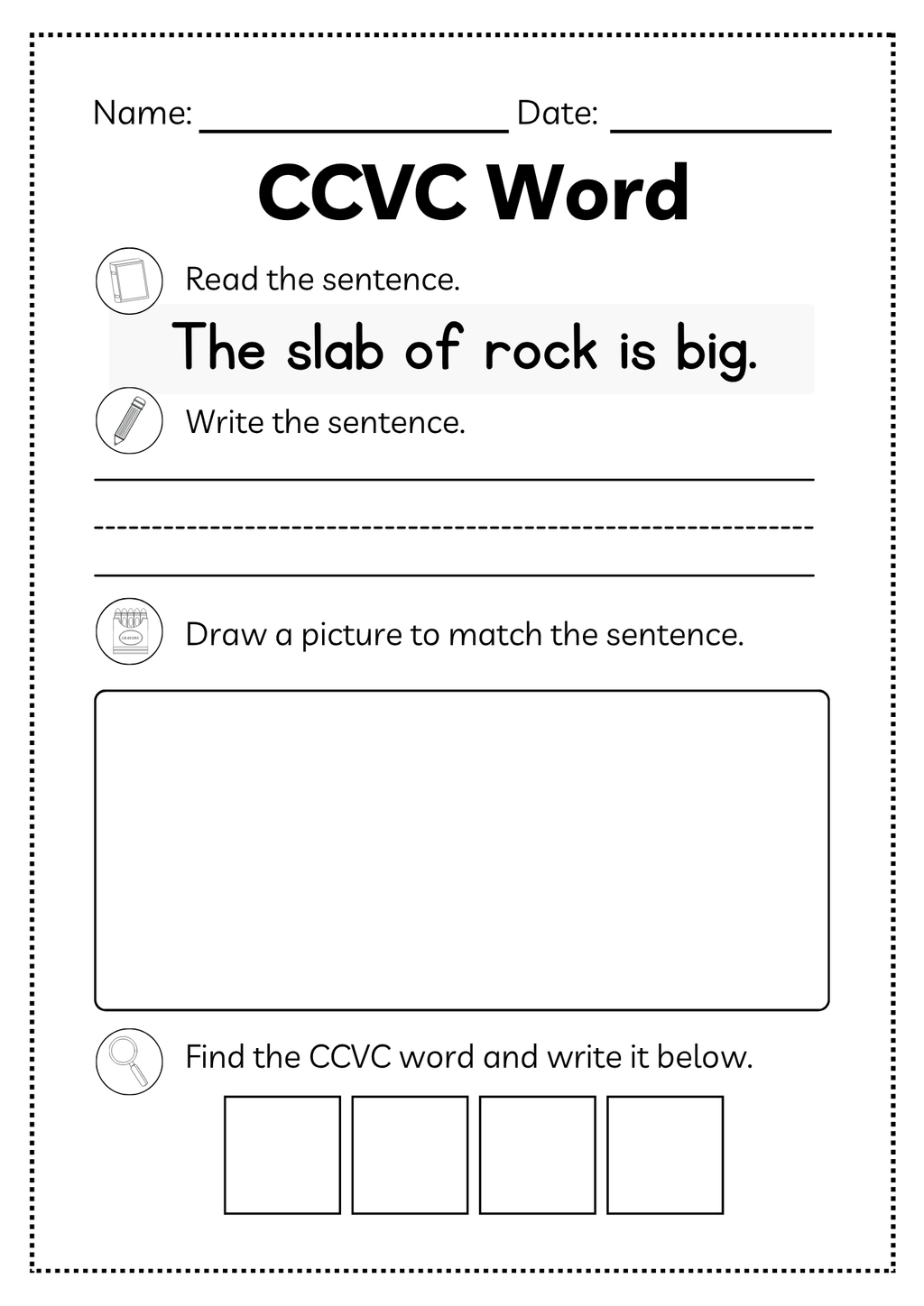 CCVC Word Workbook 53 pages | Printable Phonics Activities