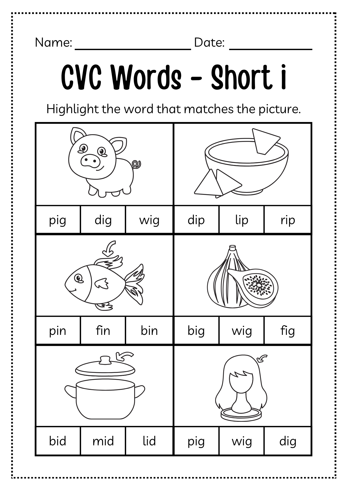CVC Word Workbook 76 pages | Printable Phonics Activities